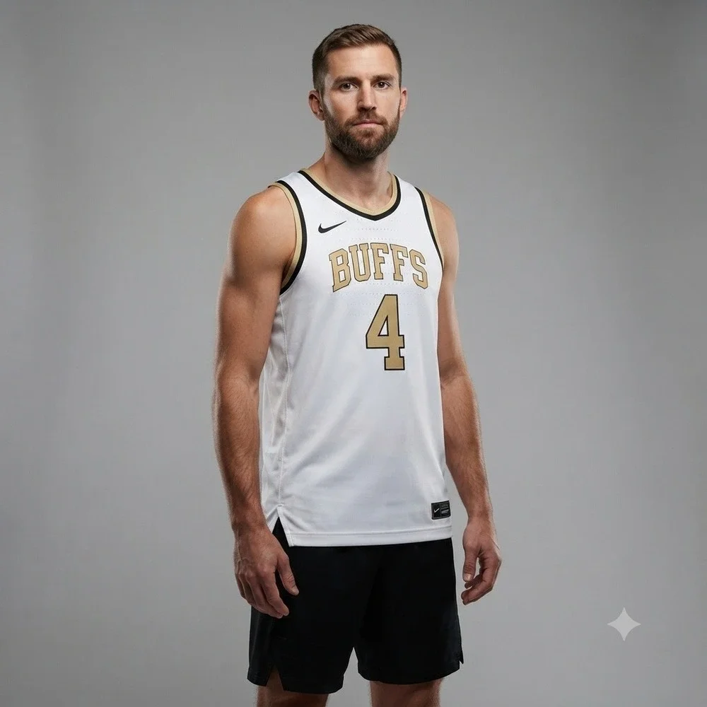 Colorado Buffaloes Nike Basketball Jersey Mens 2XL White Buffs 4 Dri-FIT *NEW*